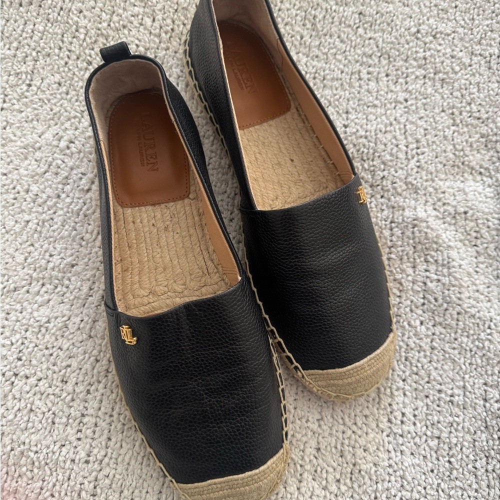 Lauren Ralph Lauren Black and Tan Espadrilles